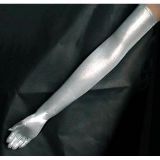 Серебряные длинные перчатки - Одежда (латекс, винил)