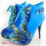 Синие ботильоны - Обувь женская