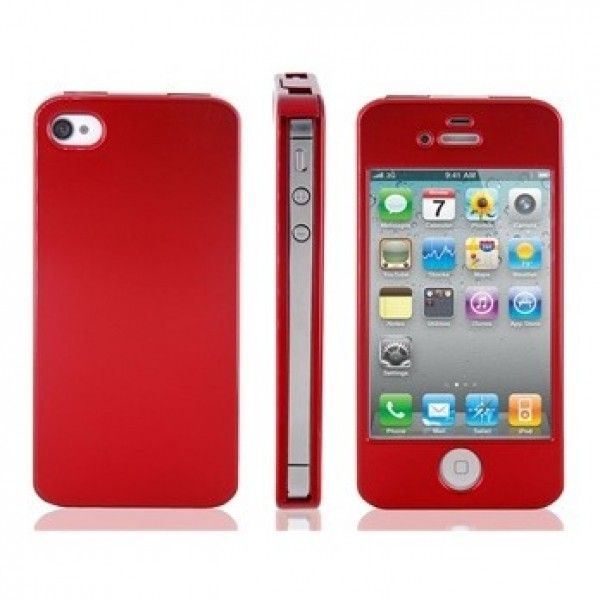 Plastic Flip Case for iPhone 4/ 4S (Red)