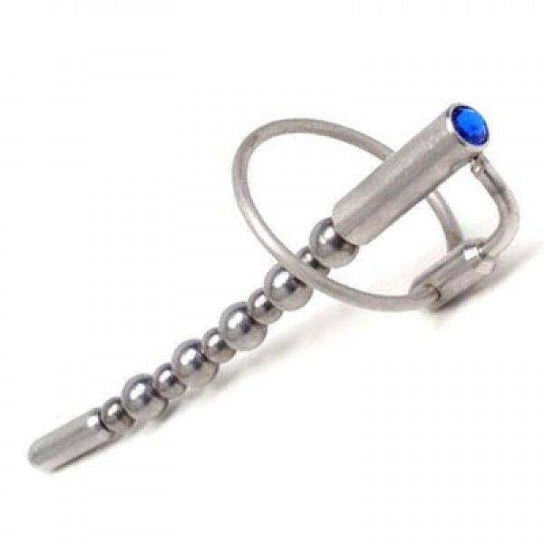 BDSM () -    Jewel Head Ring Penis Plug