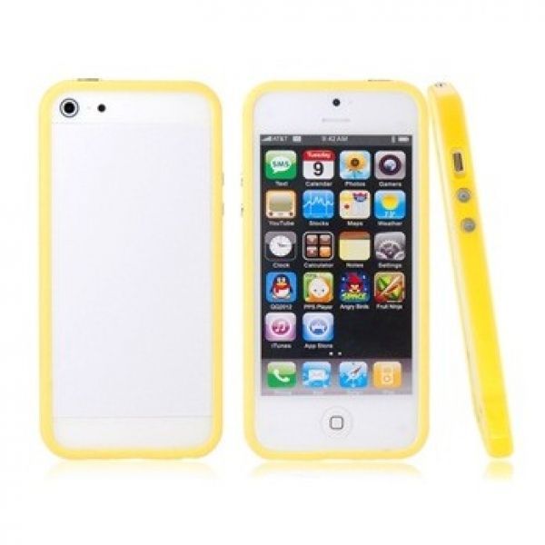 TPU Protective Frame for iPhone 5 (Yellow)