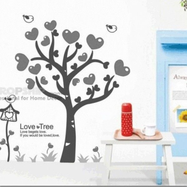 Купить онлайн РАСПРОДАЖА! Виниловая наклейка - Дерево с птичками фото цена акция распродажа