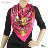 Сатиновый шарф в стиле винтаж - Шарфы, платки