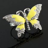 Двойное кольцо с большой бабочкой - Кольца