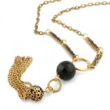 Красивое ожерелье с черным камнем - Подвески и ожерелья