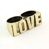 Double Fingers Ring with LOVE Letters - Кольца