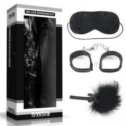 БДСМ - Набор эротических аксессуаров: маска, пуховка и наручники