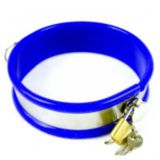 Stainless Steel Neck Collar Adjustable LARGE SIZE BLUE - 