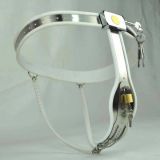 BDSM () - Female Adjustable Model-Y Stainless Steel Premium Chastity Belt Locking Cover Removable WHITE
