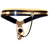 BDSM () - Male Adjustable Model-Y Stainless Steel Premium Chastity Belt with Steel Wire