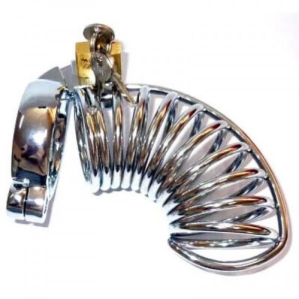 BDSM () - Metal Long Centipede Chastity Device with Two Rings