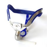  - Male Chastity belt / Ergonomic stainless steel chastity belt - BLUE