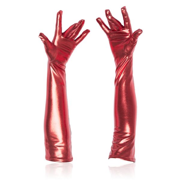 BDSM () -     Fetish Five Fingers Gloves Red