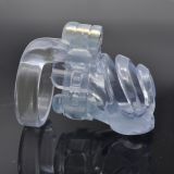 BDSM () - Small Red Resin Male Chastity Cage - Includes 4 RingsSmall Clear Resin Male Chastity Cage - Includes 4 Rings