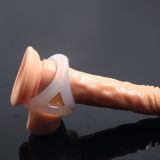 silicone penis and scrotum bondage 3 ring - 