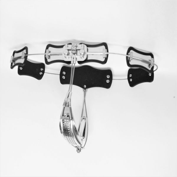 BDSM () - Stainless Steel Model-T Adjustable Female Chastity Belt Device With Anal Plug