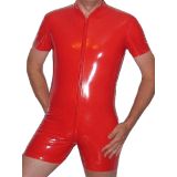 Sexy Red Wetlook Bodysuits Men - 