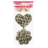 Леопардовые стикини сердечко и цветочек (2 пары) - 