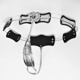 BDSM () - Stainless Steel Model-T Adjustable Female Chastity Belt Device