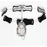 BDSM () - Stainless Steel Model-T Adjustable Male Chastity Belt Device With Cock Cage