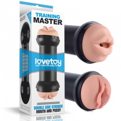 Traning Master Double Side Stroker-Mouth and Pussy - 