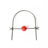 БДСМ - Stainless Steel Ring Silicone Ball Gags Red