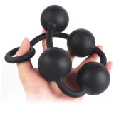 Гигантские анальные шарики Silicone Anal Pull Ball Plug Medium - 