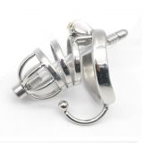 БДСМ - Stainless Steel Male Chastity Cage with Base Arc Ring Devices