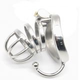 Stainless Steel Male Chastity Cage with Base Arc Ring Devices - 