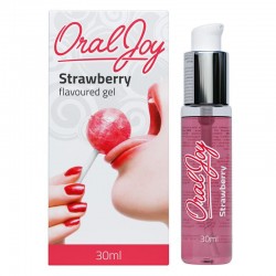 Оральный любрикант со вкусом клубники Oral Joy Strawberry, 30мл - 