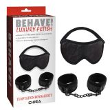 БДСМ - Черный набор из маски и наручников Temptation Bondage Kit
