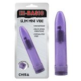 Фиолетовый пластиковый вибратор Slim Mini Vibe - 