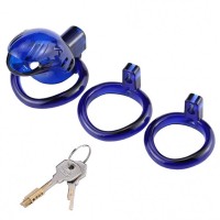 The latest design of resin chastity device clear,black,red, blue, Lavender - 