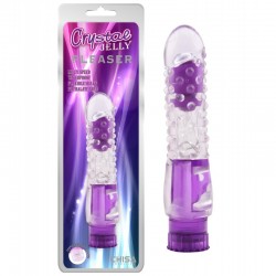 Вибратор фиолетовый с пупырышками Crystal Jelly Pleaser - 