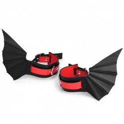 Demon wings PU leather Anklecuffs - 