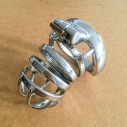 Stainless Steel Male Chastity Device / Stainless Steel Chastity Cage ZS042 - 