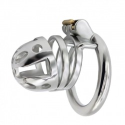 BDSM () - new stainless steel chastity cage NEW-114