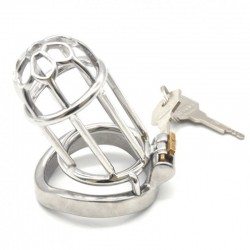 BDSM () - new stainless steel chastity cage NEW-104
