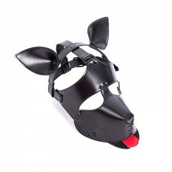 BDSM () - Leather Dog Mask Hoods