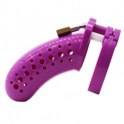BDSM () - New Type Male Chastity Device with Perforated design Cage Long Purple