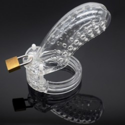 BDSM () - New Type Male Chastity Device with Perforated design Cage Long Clear