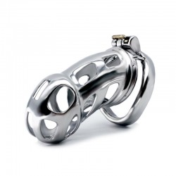  - Newly designed stainless steel Cobra chastity device ZC217