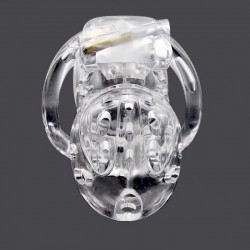The latest design male chastity device with air-permeable pores Standard Clear - 