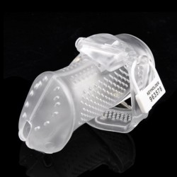BDSM () - Male Chastity Device with Perforated design Cage CLEAR small