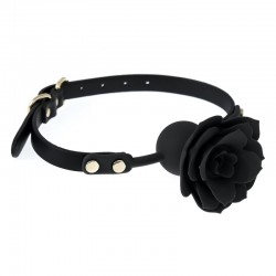  -      Silicone Rose Ball Gags Black