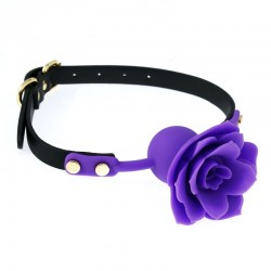 BDSM () -      Silicone Rose Ball Gags Purple
