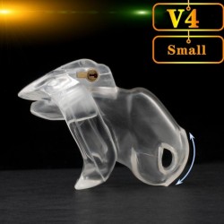  - HT V4 Male Chastity Device Small clear