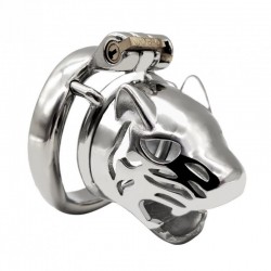  - new ultra-small tiger head chastity cage A