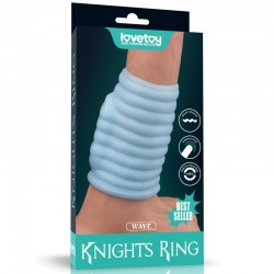 Насадка на пенис Vibrating Wave Knights Ring Blue - 