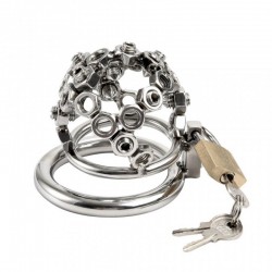 BDSM () - Stainless Steel Nut Welded Chastity Cage